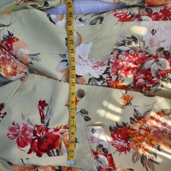 Vintage Linda Allard  Ellen Tracy‎ floral Blazer L - Picture 11 of 16
